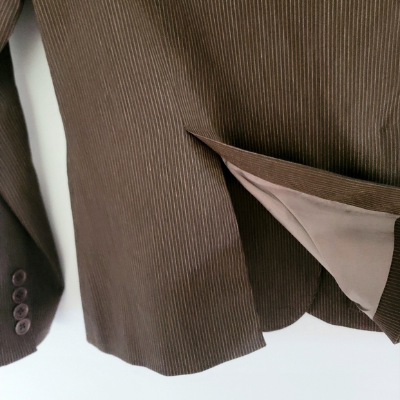 Rk Two-Button Striped Blazer Size 2 - Picture 8 of 12